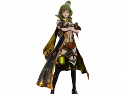 身穿披风的女侠游戏角色人物模型Aknal_TS_v1.0