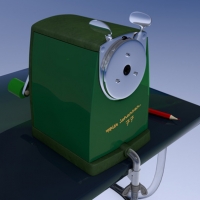 卷笔刀 削笔刀C4D模型 Pencil Sharpener