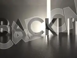 C4D背光逆光文字电影片头文字标题文字模型 Backlit 3d model