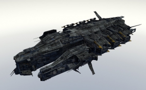 星球大战科幻宇宙飞船：星际战船、科幻驱逐舰C4D模型 SciFi Destroyer