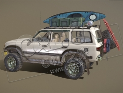 C4D旅行越野汽车模型
