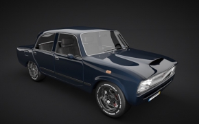 老式菲亚特（FIAT）轿车C4D模型Classic Car C4D 3D Model