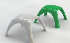 塑料小凳子C4D模型 Small stool