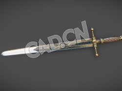C4D骑士剑古代宝剑模型 Chevalier Sword