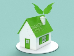 绿色家园生态屋生态住宅环保建筑C4D模型 Eco-House