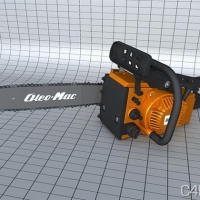 马达电锯3D模型：Motor Saw 3D Model