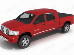 道奇公羊2500皮卡车C4D模型 Pickup trucks 3D model