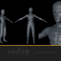 华人武打**李小龙3D模型（含多种格式：FBX/C4D/MB）