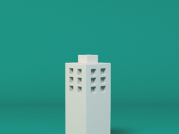 低面卡通摩天大楼图标模型Skyscraper_2