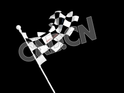 C4D摇摆的方格旗帜动画