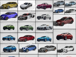 34辆奥迪汽车2019-2022款车型模型合集Audi Car Collection