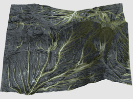 暗黑色地质地貌Bladehill Terrain
