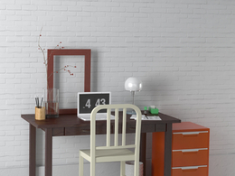 潮流艺术办公桌现代家具c4d模型下载Tables and chairs