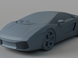 兰博基尼跑车C4D模型（白模）Lamborghini car model