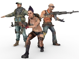 95套C4D射击游戏《摧残(Ravaged)》角色绑定模型合集 Ravaged models