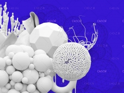 100个电商工程几何模型元素 创意模型素材 抽象模型素材合集 Master Models