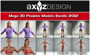 大型3D人物模型合集 AXYZ Design – Mega 3D Peoples Models Bundle