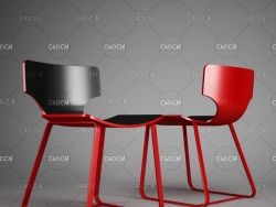 办公室时尚休闲椅C4D模型