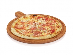 C4D木板上的披萨食物模型 Pizza on wooden board