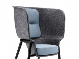 豆荚形毛毡隐私椅 (De Vorm品牌办公椅)3D模型素材下载Pod PET Felt Privacy Chair by