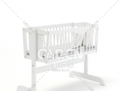 白色摇篮C4D模型下载 White Cradle