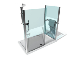 长方形玻璃隔断淋浴房