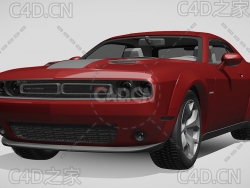 道奇挑战者宽体轿跑2017款C4D汽车模型下载