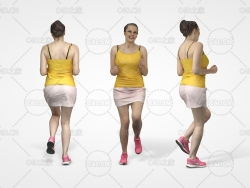 跑步健身的女性 Dominica Sportswear Running Woman 3D