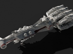 星球大战坦特维四号飞船科幻宇宙飞船C4D模型TantiveIV