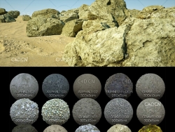 30个高山岩层 岩石地面 干旱地面 石头贴图模型素材 Real Displacement Textures