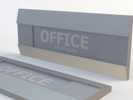 办公室门口标牌C4D模型 Signs