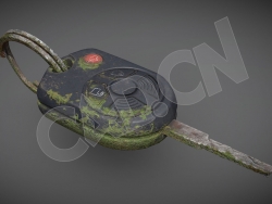 破旧汽车钥匙C4D模型