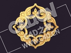 C4D欧式浮雕花构件装饰花件浮雕构件挂件套口雕花立体雕花外墙雕花模型_49