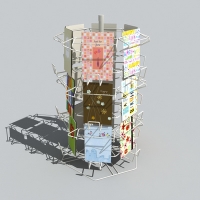 书刊架、杂志架、广告架、宣传架C4D模型 Magazine 3D model