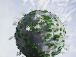 C4D长满花草的圆球创意工程 TARDIGRADE TERRITORY
