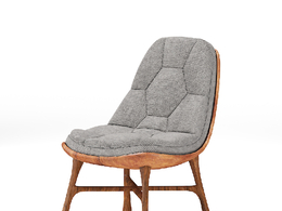 单人休闲靠背椅C4D模型