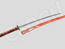 日本武士刀刀鞘C4D模型