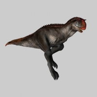 后退的恐龙3d模型（带绑定及动作）Dinosaur 3d model-jump3