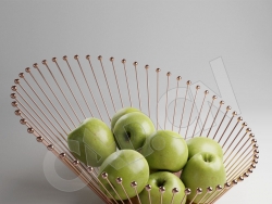 C4D时尚艺术果盘澳洲青苹果模型 GrannySmith