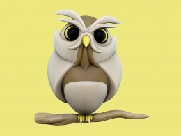 卡通猫头鹰3D模型 Owl Sculpt（ZBrush）