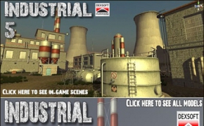 化工厂厂区3D景观模型 DEXSOFT-GAMES – Industrial 5. model pack