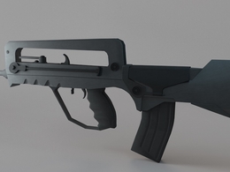 法国军队制式轻武器 FAMAS自动步枪C4D模型