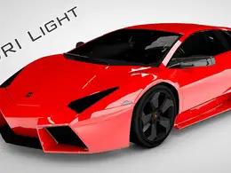 C4D兰博基尼汽车HDRI环境灯光设置工程 CINEMA 4D HDRI LIGHTING STUDIO