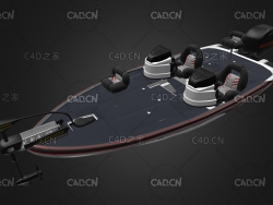 C4D海上快艇快船模型