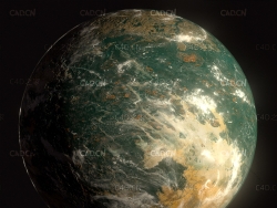 C4D外星星球模型 exo-alien-planet-2