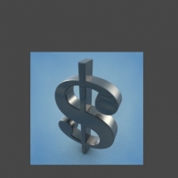 美元符号C4D模型 US-Dollar