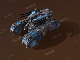 C4D护卫舰科幻飞船太空舰飞船科幻飞行器太空船外星战舰模型SciFi Frigate G2