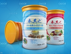 C4D奶粉罐包装渲染模型