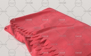 红色毛毯C4D模型 Polar Blanket