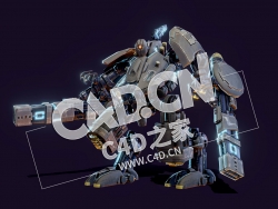 C4D科幻机甲战争机器人模型 Robo